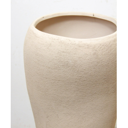 Wazon ceramiczny terakota Wysoki wąski Kremowy 40cm